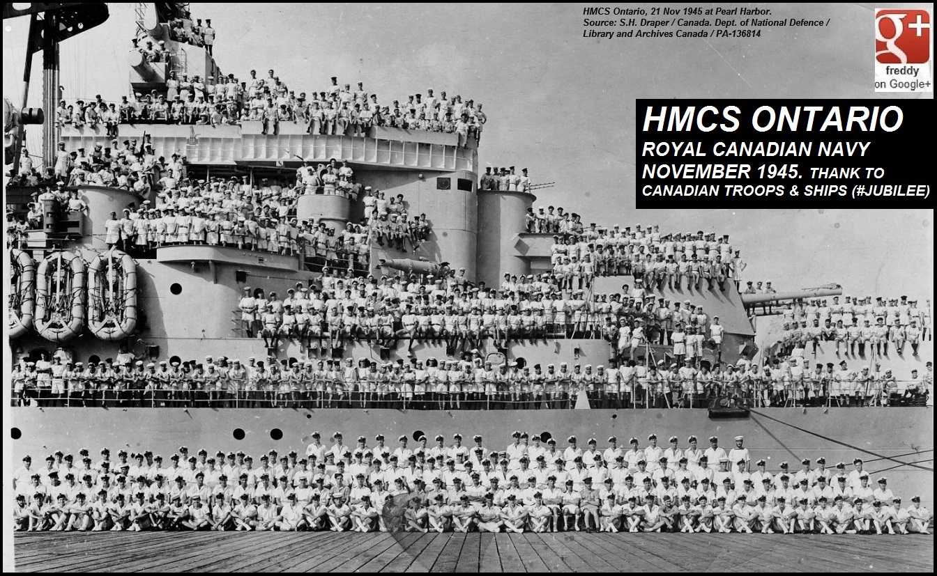 HMCS ONTARIO NOVEMBER 1945 PETIT-DIEULOIS