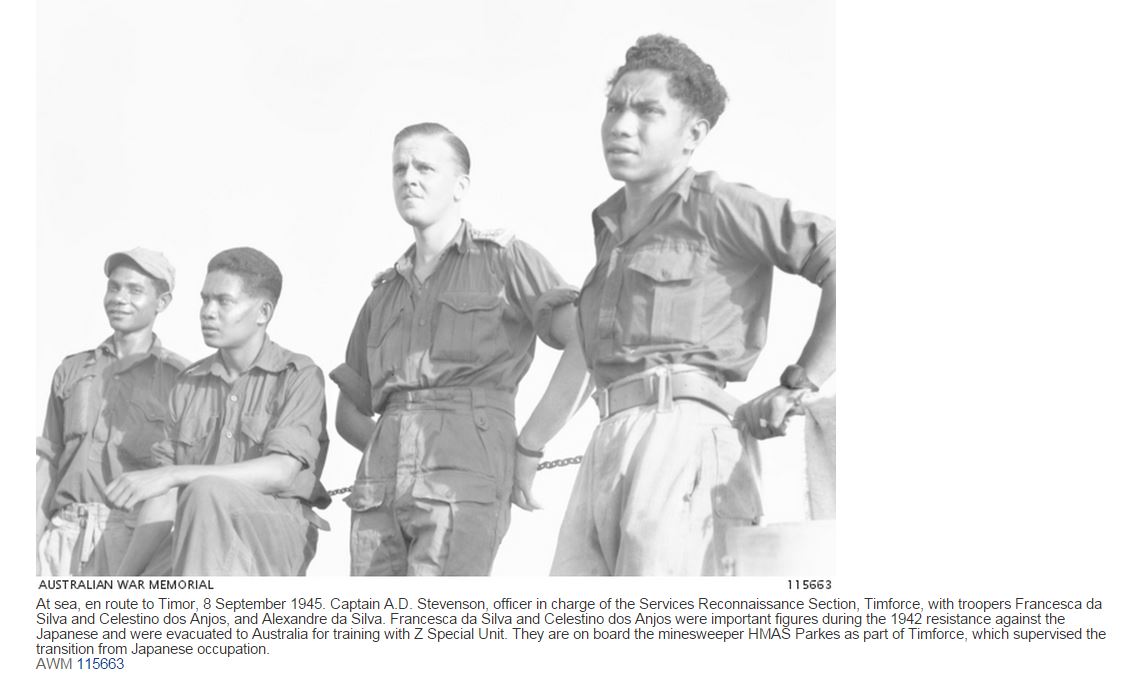 TIMOR: SEPT 1945 AUSTRALIA vs JAPAN PETIT-DIEULOIS