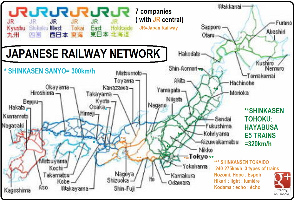 JAPANESE RAILWAYS NETWORK by Frederic PETIT-DIEULOIS