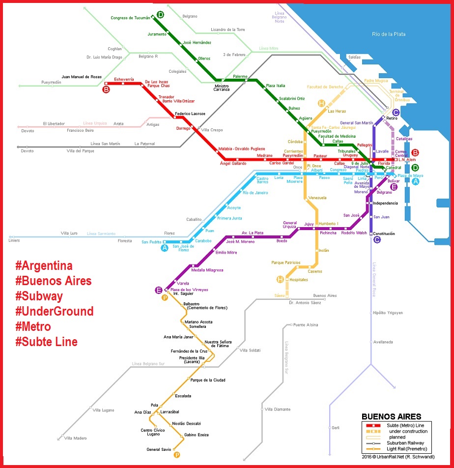 BuenosAires metro::PLAN & MAP & CARTE 