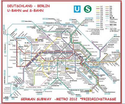 plan du metro BERLIN SUBWAY - german BERLIN underground 
