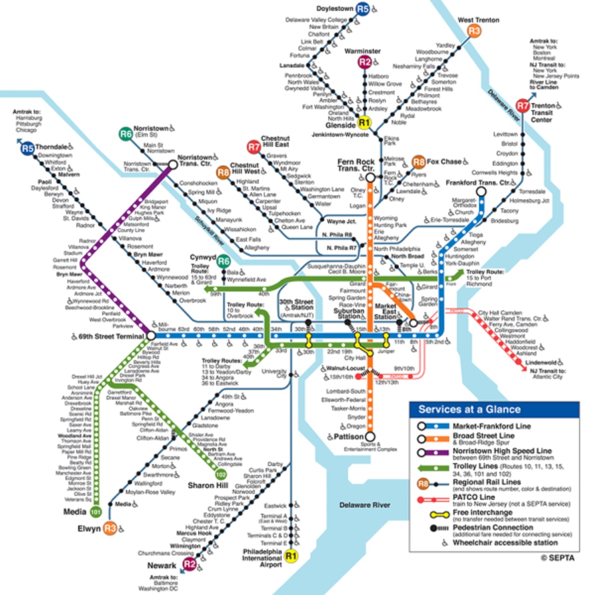 Philadelphia metro::PLAN & MAP & CARTE 