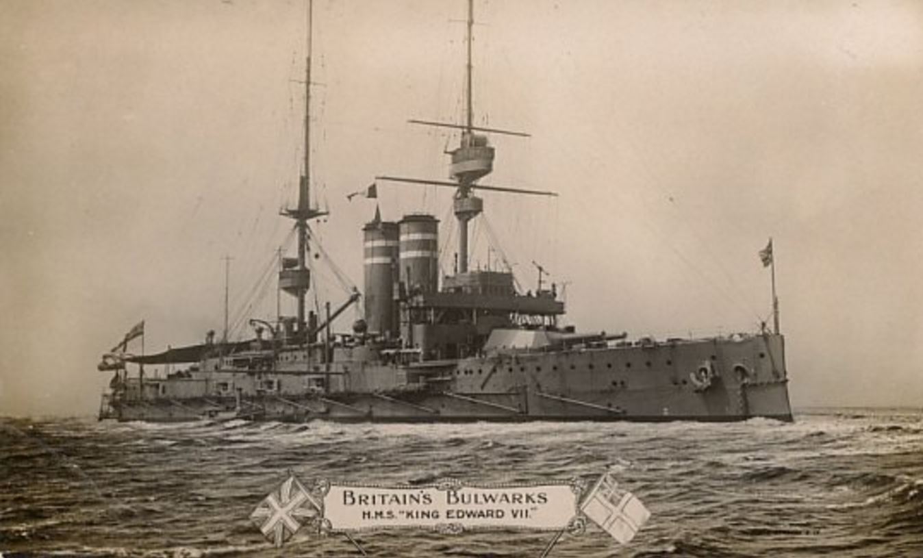 SINKING OF HMS KING EDWARD 7 WW1 1916-JANUARY DIEULOIS