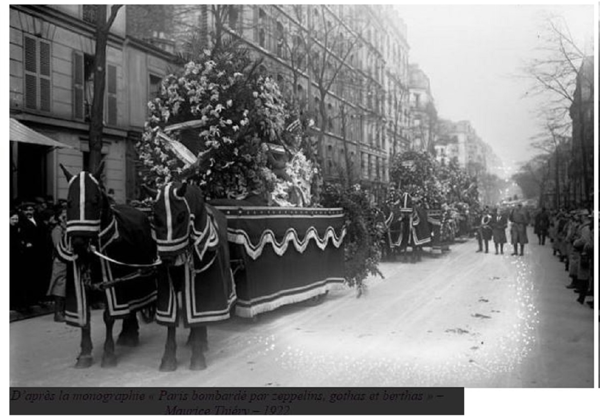 STATE FUNERAL AFTER ZEPPELIN BOMBING :29JAN1916 DIEULOIS